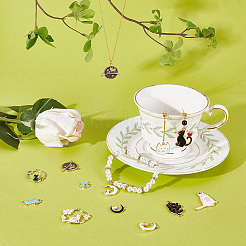 30pcs 15 Arten Legierungs-Emaille-Charms&nbsp;ENAM-SC0003-27