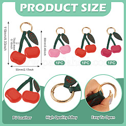 3 шт. 3-цветные брелки из искусственной кожи&nbsp;KEYC-TA0001-42