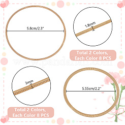 32шт. 4 стиля браслетов-змей из круглой железной проволоки в наборе BJEW-PH0004-39