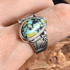 Модные кольца из сплава и бирюзы&nbsp;FS-WGDFDBB-02