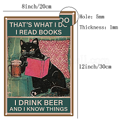 Старинный металлический оловянный знак&nbsp;AJEW-WH0157-046