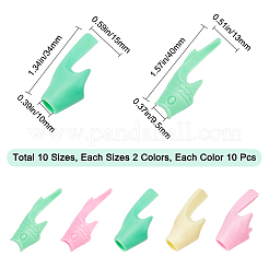 60 шт. 6-х цветные полиэтиленовые ручки для карандашей в форме рыбок для детей&nbsp;AJEW-GF0003-35