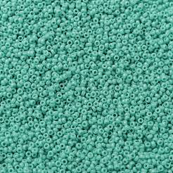 MIYUKIラウンドロカイユビーズ  日本製シードビーズ  （rr412l）不透明なターコイズグリーン  15/0  1.5mm  穴：0.7mm  約5555PCS /ボトル  10 G /ボトル&nbsp;SEED-JP0010-RR0412L