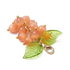 7 шт. 7-х цветная виноградная подвеска кошачий глаз украшения HJEW-JM03023