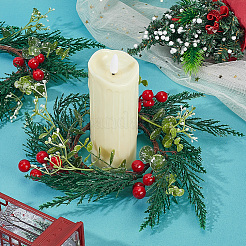 ПП пластик и пенопласт и проволока рождественский венок&nbsp;AJEW-WH20060-21