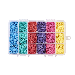 6 цвет бусин из полимерной глины ручной работы CLAY-JP0001-04