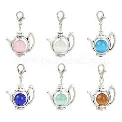 Украшения для чайника в виде кошачьего глаза HJEW-JM03578