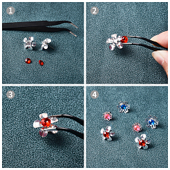 36 шт. 9 стиля сережек-гвоздиков из нержавеющей стали 304 STAS-UN0027-06