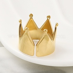 Открытое кольцо-манжета из нержавеющей стали 304 с ионным покрытием (IP) для женщин RJEW-M025-04G