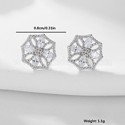 Элегантные серебряные серьги с цирконием для женщин ZM7202-2