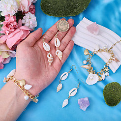 Браслеты из алюминиевых цепочек и серьги из нержавеющей стали 304 SJEW-CA00001