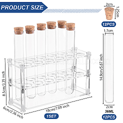 Акриловые многоцелевые колориметрические стеллажи для цилиндрических трубок&nbsp;DIY-OC0013-10B