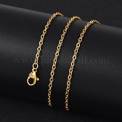 Collares de cadena de cable de acero inoxidable 304&nbsp;X-NJEW-K090-01G