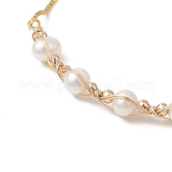 Браслеты-слайдеры из натуральных культивированных пресноводных жемчужин&nbsp;BJEW-JB13345-02