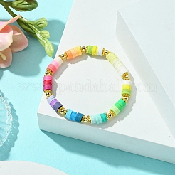 Браслет из полимерной глины и сплава&nbsp;BJEW-JB09638-01