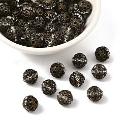 Латунные бусины со стразами  RB-A011-10mm-01AB-NF