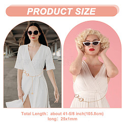 2 шт. 2-цветные звеньевые ремни из сплава «луна» и «солнце» AJEW-GO0001-78B