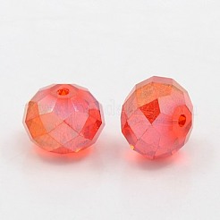 Perline di vetro palccato&nbsp;GR8X12MM-AB