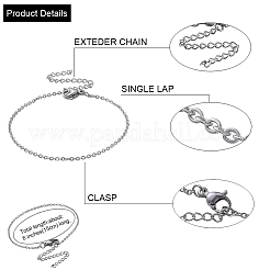 304 изготовление браслета из стальной цепочки из нержавеющей стали STAS-CJ0001-134P