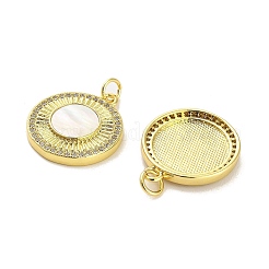 Латунные микропаве прозрачные подвески с фианитом KK-K365-02B-G