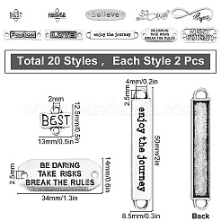 Соединители из сплава в тибетском стиле&nbsp;PALLOY-SC0003-22AS