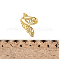 Латунь регулируемые манжеты кольца RJEW-C139-16A-G