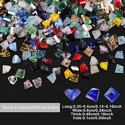 400шт 8 цвета гальванические стеклянные бусины&nbsp;EGLA-YW0005-07