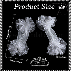 Полиэстеровая кружевная ткань с пластиковыми рукавами AJEW-WH20009-45