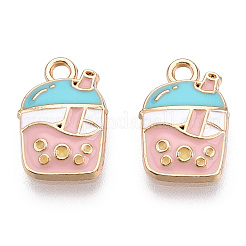 Подвески из эмалевого сплава с покрытием из легкого золота&nbsp;X-ENAM-T009-75C-RS