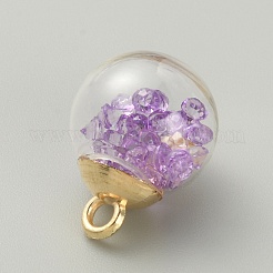 Подвески из прозрачного стекла&nbsp;GLAA-TAC0005-002B