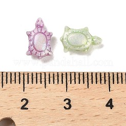 プラスチックビーズ  クラフトビーズ  カメ  ミックスカラー  10x6x3.5mm  穴：1.6mm  3333個/ 500g&nbsp;KY-B004-05B