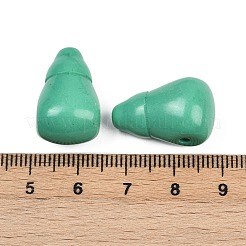 Окрашенные синтетические бирюзовые бусины гуру с 3 отверстием G-C198-01A-02