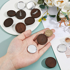 Наборы для самостоятельного изготовления круглых деревянных и алюминиевых брошей&nbsp;DIY-FH0009-69C