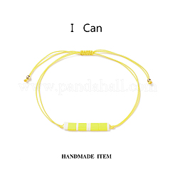Braccialetto a maglie di semi di vetro&nbsp;BJEW-JB08894-01
