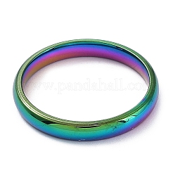 イオンプレーティング（IP）304ステンレススチールフラットプレーンバンドリング  虹色  サイズ10  内径：20mm  3mm&nbsp;STAS-I160-D-20mm-M