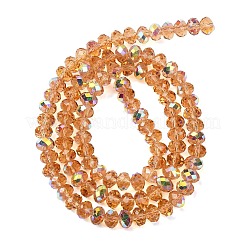 Chapelets de perles en verre transparent électrolytique&nbsp;EGLA-A046-01B-25