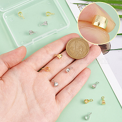 12 шт. 2-х цветные серебряные трубчатые дужки STER-PH0002-32