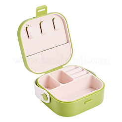 Квадратная коробка для набора ювелирных изделий из искусственной кожи&nbsp;AJEW-TAC0014-13A