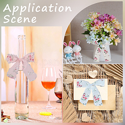 3 рулон двухцветной полиэстеровой ленты с бахромой и цветочным принтом&nbsp;OCOR-CP0001-17