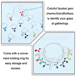 12шт наборы подвесок для бокалов для вина AJEW-GA00010