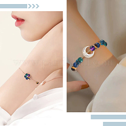 60 шт. 5 цвета натуральные бусины из тигрового глаза&nbsp;G-PA0001-11