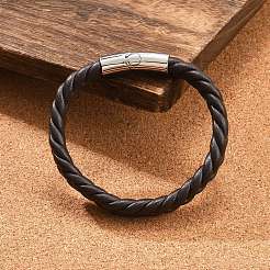 Geflochtene Mikrofaser-Lederbandarmbänder für Männer&nbsp;BJEW-Z081-13P-01