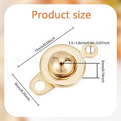 20 шт. застежка-кнопка из нержавеющей стали 201 STAS-GO0001-18G