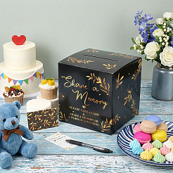 Caja de tarjetas de recuerdo con motivos florales para fiestas&nbsp;AJEW-WH0886-83