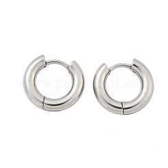Серьги-кольца Huggie Hoop из нержавеющей стали 304 EJEW-F111-14mm-P