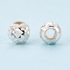 925 текстурированная бусина из стерлингового серебра STER-T008-44S-03