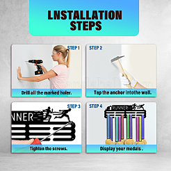 Модная железная вешалка для медалей ODIS-WH0021-401