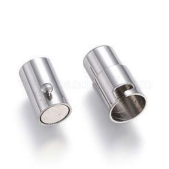 変色しない304ステンレススチール製ロックチューブマグネット留め具  コラム  ステンレス鋼色  17x7mm  穴：5mm&nbsp;X-STAS-D159-31