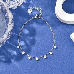 Браслеты с подвесками из нержавеющей стали 304&nbsp;BJEW-A047-02P