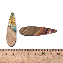 Подвески из непрозрачной смолы и ореха&nbsp;RESI-T060-56M